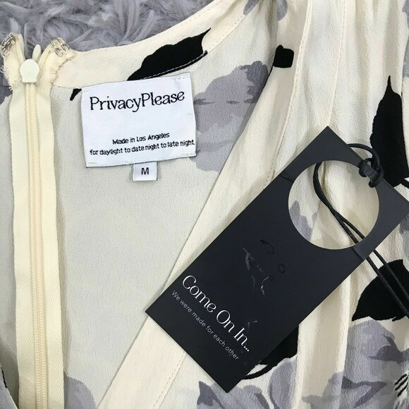 Privacy Please Revolve‎ dress M floral mini short sleeves Yellow NWT - Picture 4 of 8